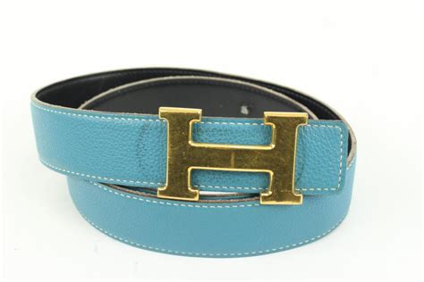 hermes belt blue and gold